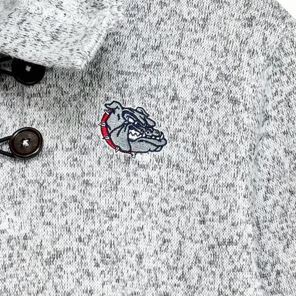Champion Gonzaga Bulldogs Gray Button Sweater M - Picture 2 of 5